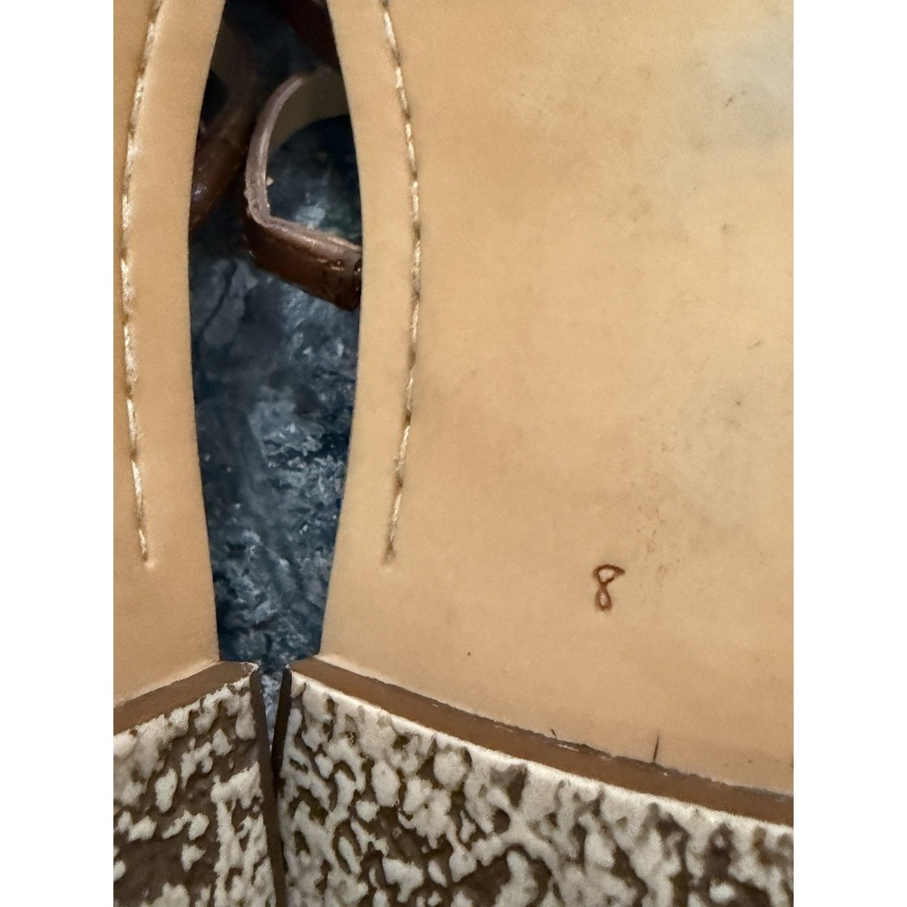 Sam Edelman Gwen Strappy Gladiator Leather Sandal Double Buckle Cognac Sz 8 - Picture 11 of 11